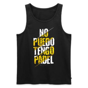 No Puedo Tengo Pádel Padelista Paddle Tennis - Men's Premium Organic Tank Top - black - Front - AI Model Male 178 light (178cm)