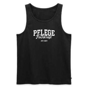 Pflegefachkraft Ausbildung Pfleger Pflegerin 2024 - Männer Premium Bio Tank Top - Schwarz - Vorne - Michal (187cm)