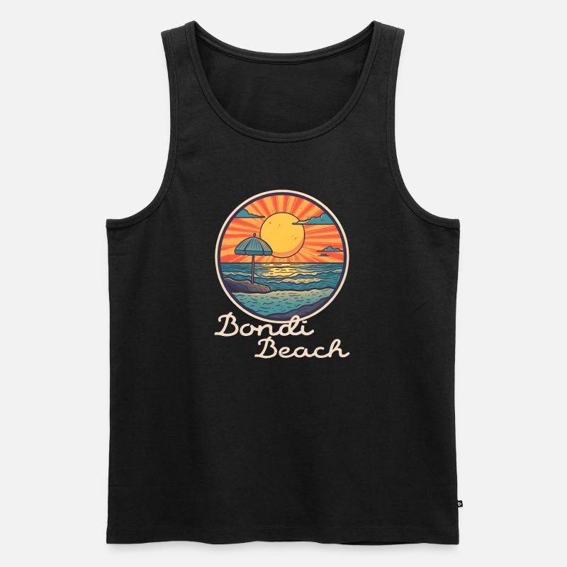 Bondi Beach - Männer Premium Bio Tank Top - Schwarz