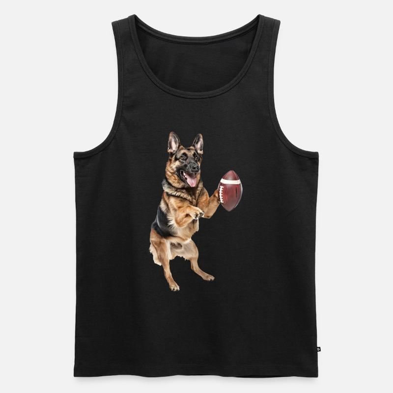 Deutscher Schäferhund - Männer Premium Bio Tank Top - Schwarz