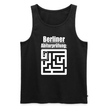 Abitur Abschluss Prüfung Sprüche lustig Berlin Abi - Männer Premium Bio Tank Top - Schwarz - Vorne - Michal (187cm)