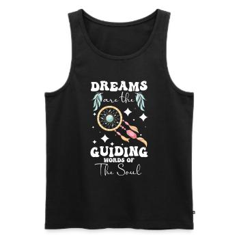 Dream Dreamer - Men's Premium Organic Tank Top - black - Front - Michal (187cm)
