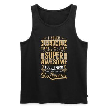 Food Truck Food Trucker Frites - Débardeur bio Premium Homme - noir - Devant - Michal (187cm)