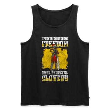 Swordsman Duel Nordic - Men's Premium Organic Tank Top - black - Front - AI Model Male 178 light (178cm)