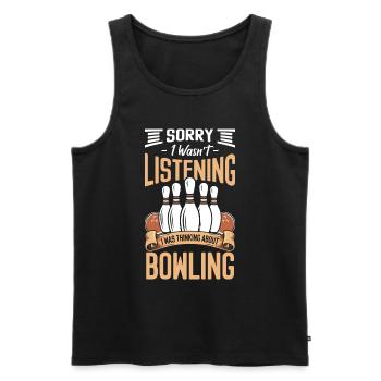 Bowlingkugel Hobby Wurf Verein - Männer Premium Bio Tank Top - Schwarz - Vorne - AI Model Male 178 light (178cm)