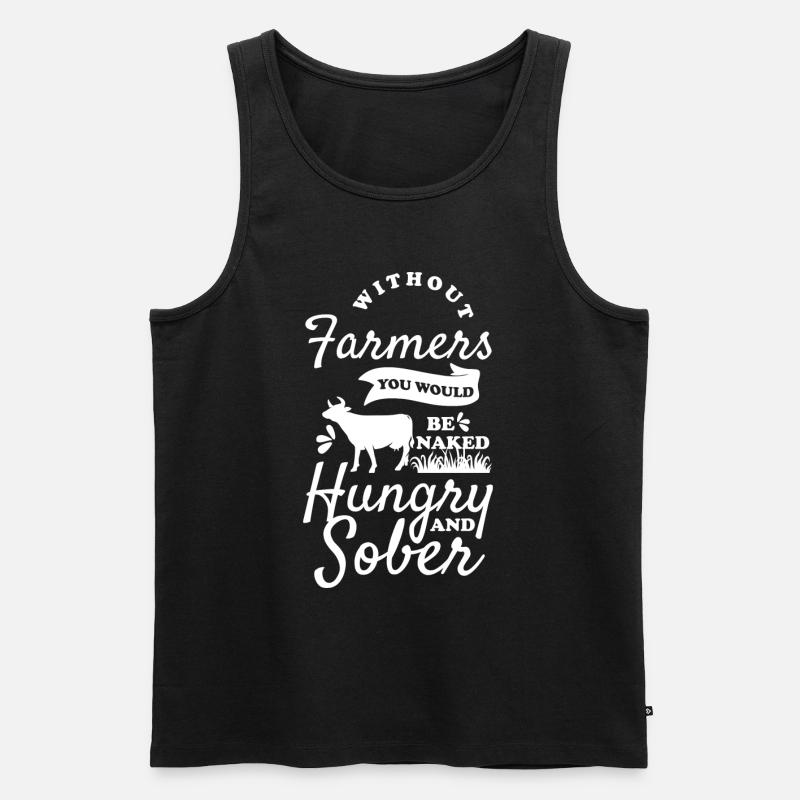 Bauer Karriere Traktor Ernte - Männer Premium Bio Tank Top - Schwarz
