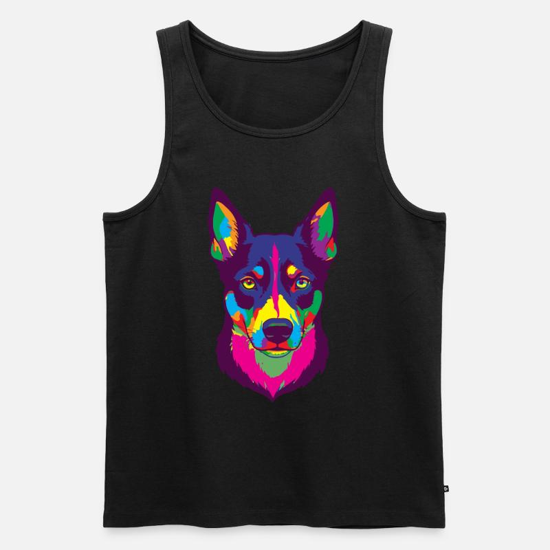 Kelpie-Hund-Geschenk - Männer Premium Bio Tank Top - Schwarz