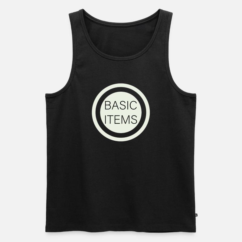 Grundlegende Elemente - Männer Premium Bio Tank Top - Schwarz