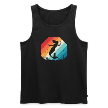 Meerjungfrau - Männer Premium Bio Tank Top - Schwarz - Vorne - AI Model Male 178 light (178cm)