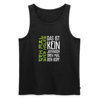 Men's Beer Drinker Geh mal Bier Holen - Männer Premium Bio Tank Top - Schwarz - Vorne - Michal (187cm)