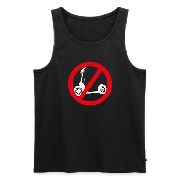 Kein Anti-Scootering erlaubt - Männer Premium Bio Tank Top - Schwarz - Vorne - AI Model Male 178 light (178cm)