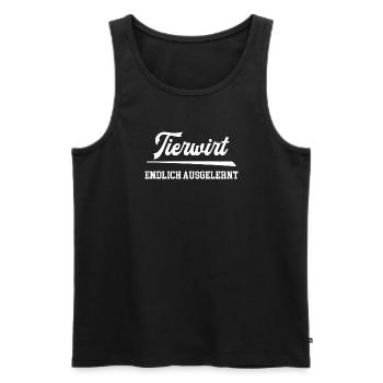 Tierwirt Endlich Ausgelernt Lehrling Geselle Azubi - Männer Premium Bio Tank Top - Schwarz - Vorne - Michal (187cm)