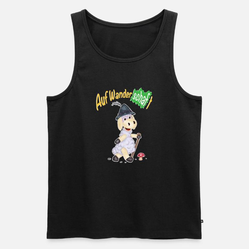 Wanderschaf - Männer Premium Bio Tank Top - Schwarz
