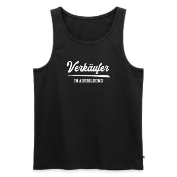 Verkäufer Ausbildung Verkäuferazubi Lehre Azubi - Männer Premium Bio Tank Top - Schwarz - Vorne - Michal (187cm)