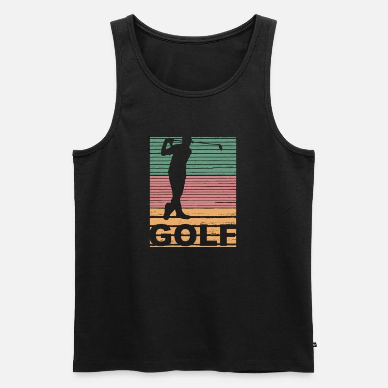 Golf Golfer Golfplatz Geschenk - Männer Premium Bio Tank Top - Schwarz