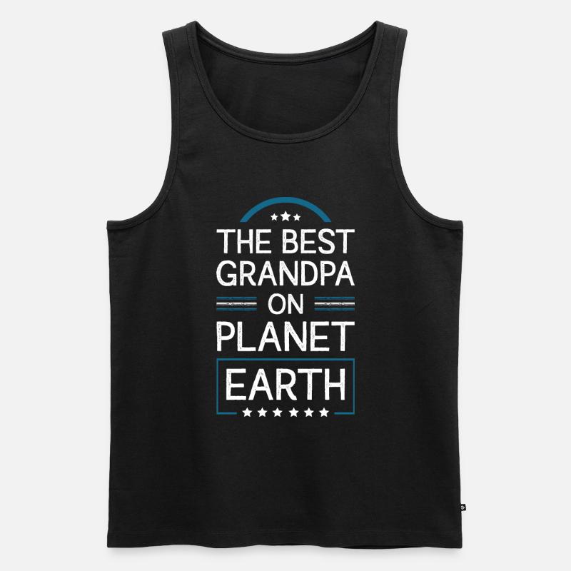 Bester Opa Spruch - Männer Premium Bio Tank Top - Schwarz