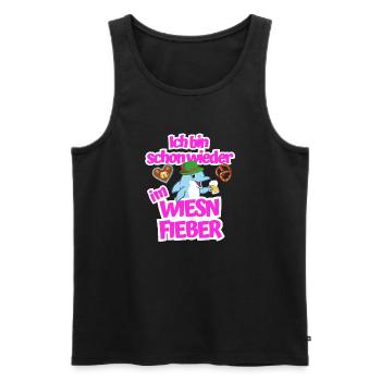 Ich bin schon wieder im Wiesnfieber - Männer Premium Bio Tank Top - Schwarz - Vorne - Michal (187cm)