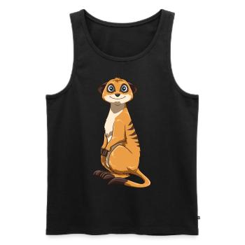 Meerkats for a meerkat lover - Men's Premium Organic Tank Top - black - Front - Michal (187cm)