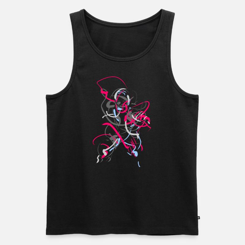 Abstrakt - Männer Premium Bio Tank Top - Schwarz