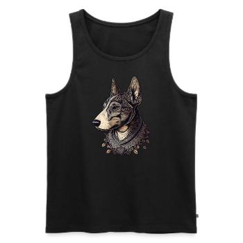 Bull terrier - Men's Premium Organic Tank Top - black - Front - AI Model Male 178 light (178cm)