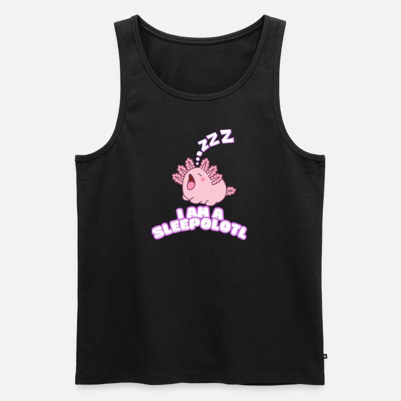 Sleepolotl - Männer Premium Bio Tank Top - Schwarz