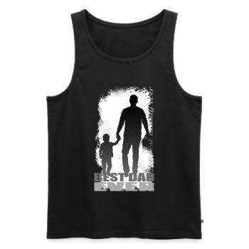 Daddy best dad ever boy - Männer Premium Bio Tank Top - Schwarz - Vorne - Michal (187cm)