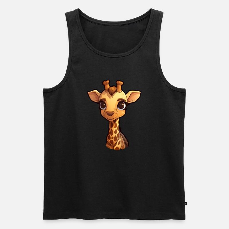Giraffe - Männer Premium Bio Tank Top - Schwarz