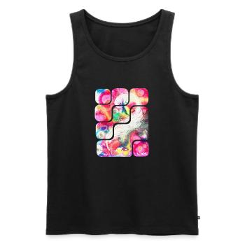 Magic Feather Creativity - Sonja Ariel von Staden - Men's Premium Organic Tank Top - black - Front - Michal (187cm)