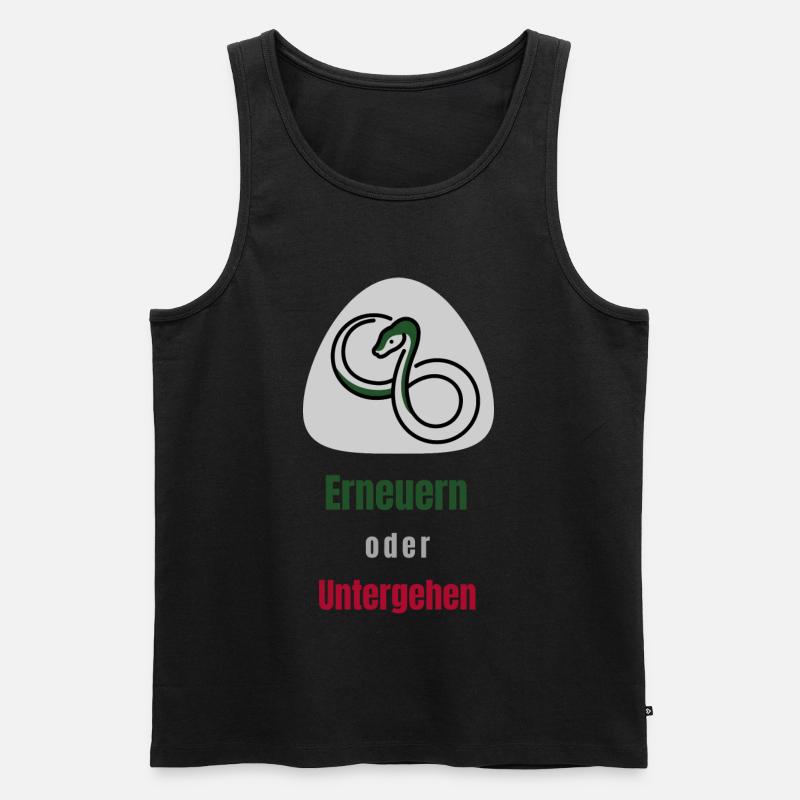 Erneuern oder Untergehen - Männer Premium Bio Tank Top - Schwarz