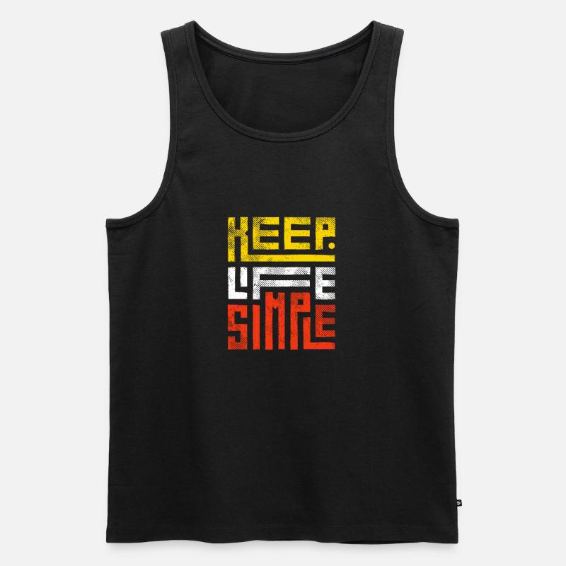 Positive Botschaft: Halte es einfach - Männer Premium Bio Tank Top - Schwarz