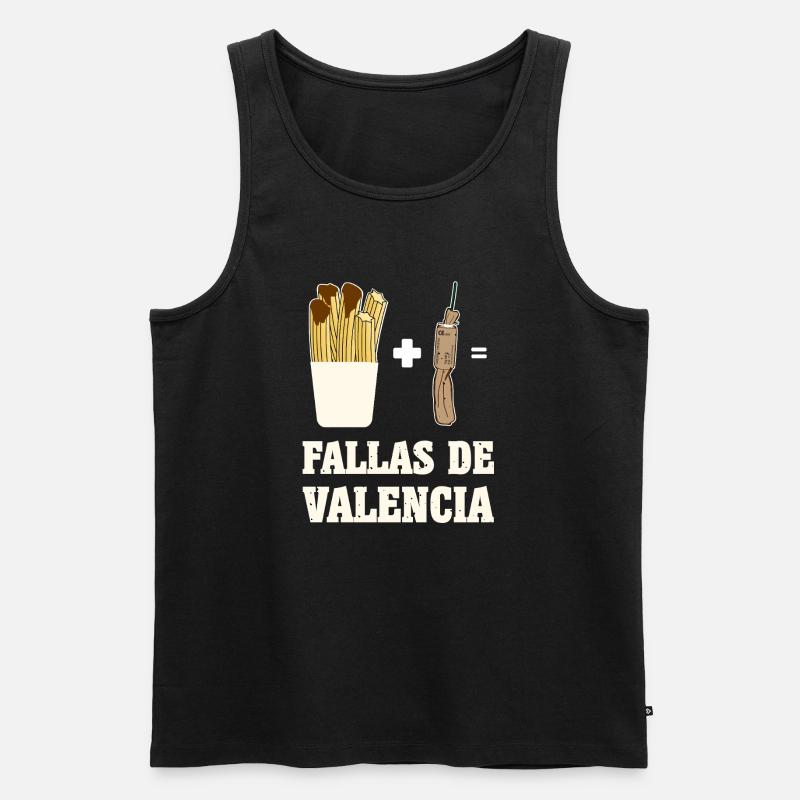 Fallas Pyro Chorrus - Männer Premium Bio Tank Top - Schwarz
