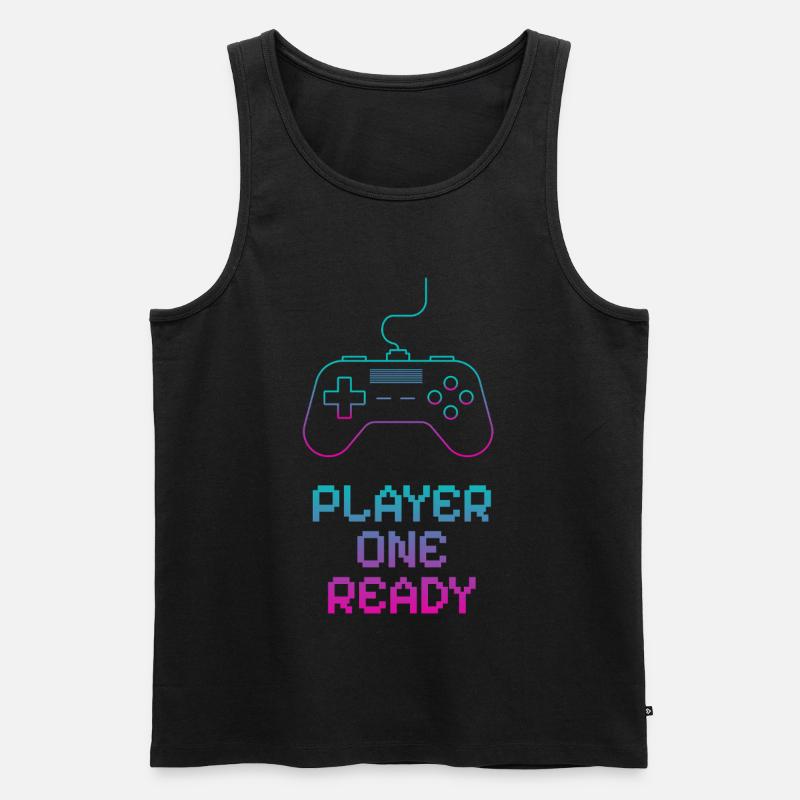 Conception de manette de jeu néon - Débardeur bio Premium Homme - noir