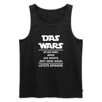 Rente Spruch - Männer Premium Bio Tank Top - Schwarz - Vorne - Michal (187cm)