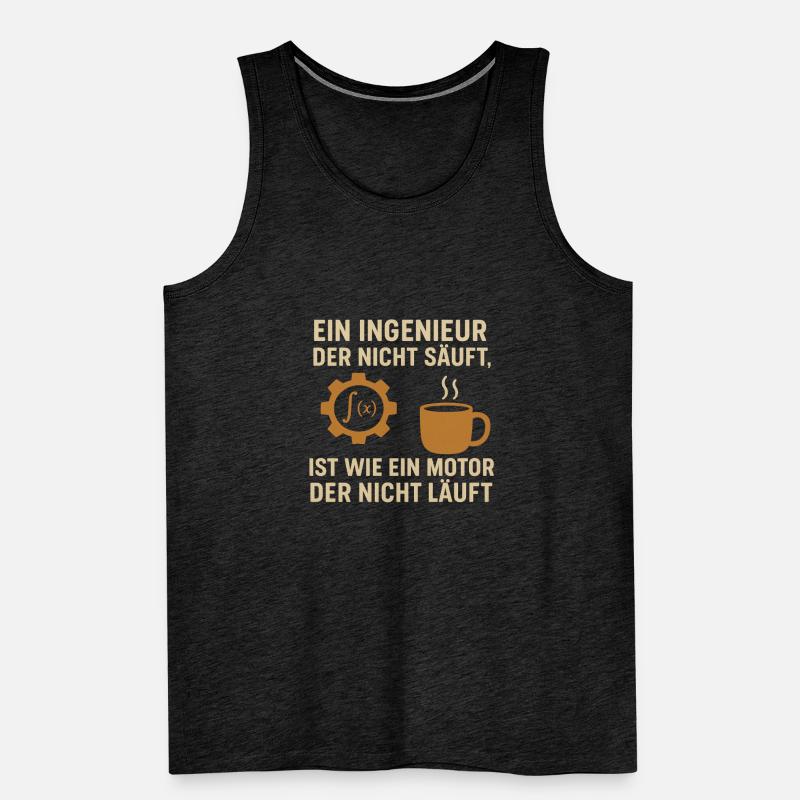 Engineer Humor Coffee Engine Men's Premium Organic Tank Top