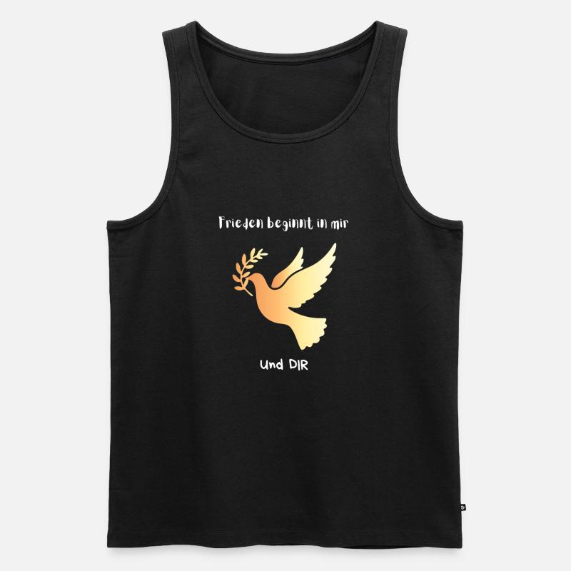 Frieden beginnt in mir und DIR - Männer Premium Bio Tank Top - Schwarz