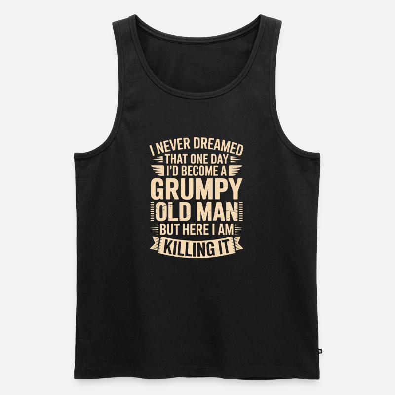 Grumpy Old Man Killing It - Men's Premium Organic Tank Top - black