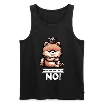 Before You Ask Pomeranian Pomeranian Pomeranian Spitz Dog - Men's Premium Organic Tank Top - black - Front - Michal (187cm)