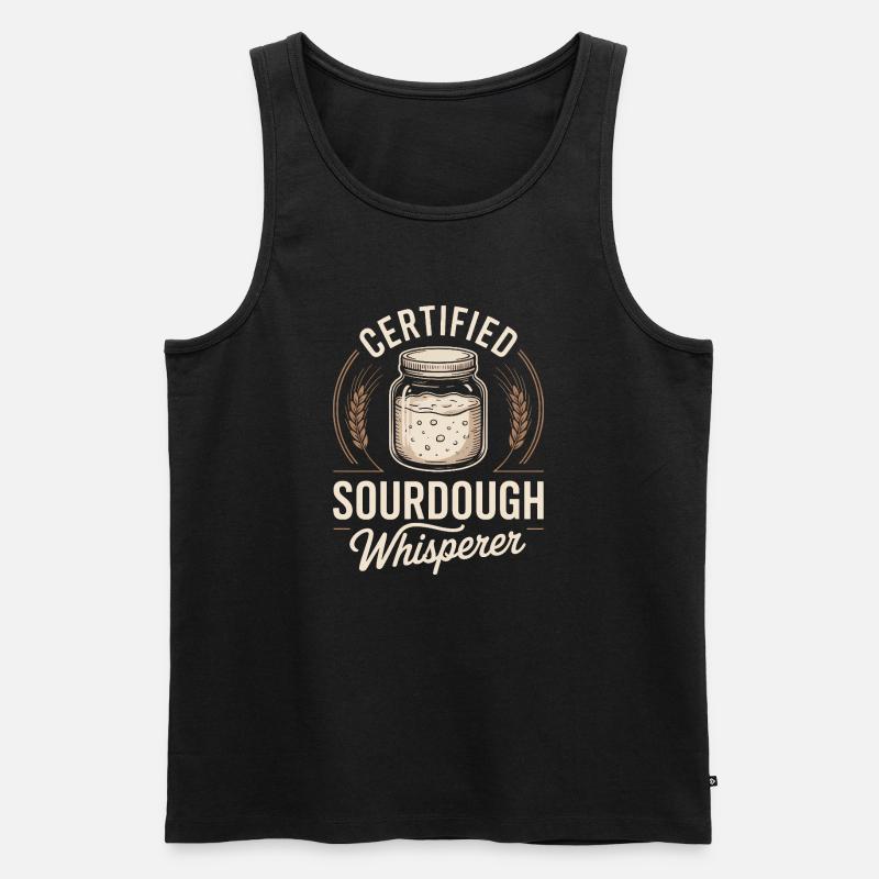 Zertifizierter Sauerteigflüsterer - Männer Premium Bio Tank Top - Schwarz