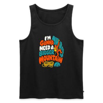 Größere Berge Meme-Kletterdesign - Männer Premium Bio Tank Top - Schwarz - Vorne - Michal (187cm)