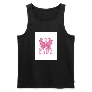 T-Shirt Girl Pink - Men's Premium Organic Tank Top - black - Front - Michal (187cm)