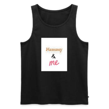 Mommy & Me Dupla de Lettrage Design - Débardeur bio Premium Homme - noir - Devant - Michal (187cm)