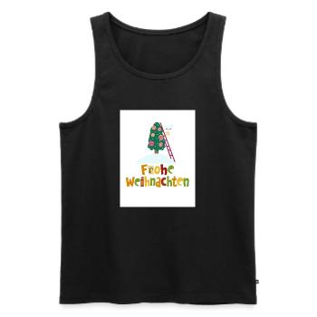 Froho wihnachten - Männer Premium Bio Tank Top - Schwarz - Vorne - Michal (187cm)