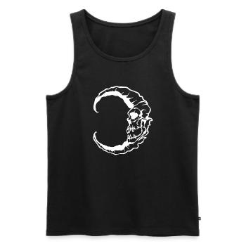 Moon Skull Halloween - Débardeur bio Premium Homme - noir - Devant - Michal (187cm)
