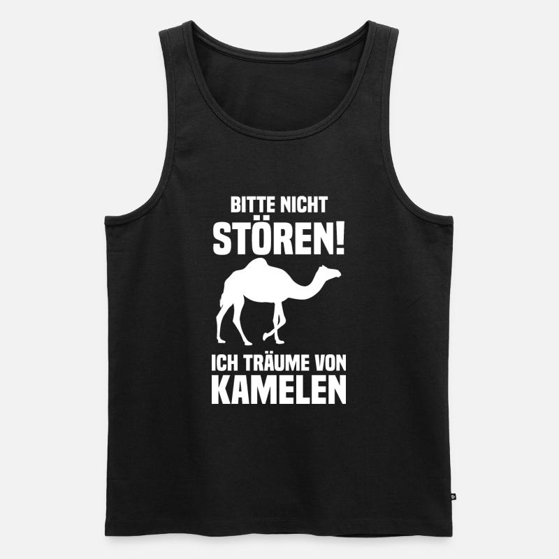 Kamel - Männer Premium Bio Tank Top - Schwarz