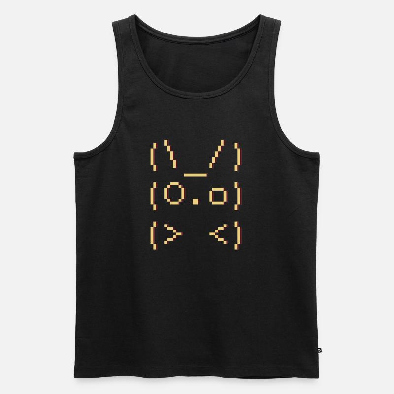 ASCII-art: bunny - Männer Premium Bio Tank Top - Schwarz