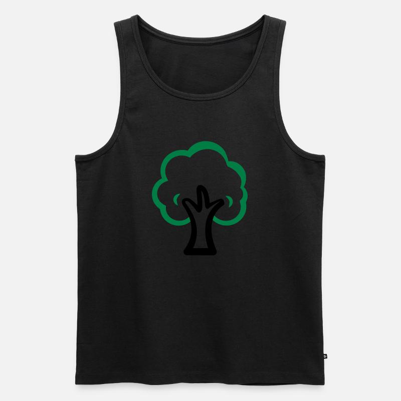 baum - Männer Premium Bio Tank Top - Schwarz
