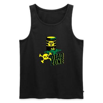 Toxic Biohazard Devil Skull Nuclear Dead Zone - Männer Premium Bio Tank Top - Schwarz - Vorne - Michal (187cm)