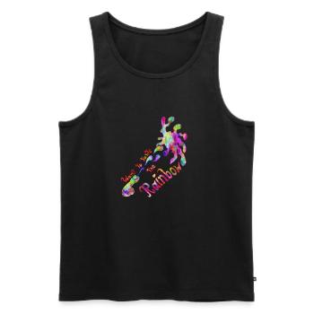 Taste the Rainbow - Männer Premium Bio Tank Top - Schwarz - Vorne - AI Model Male 178 light (178cm)