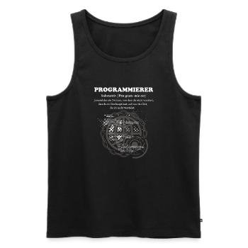 Programmierer Duden - Männer Premium Bio Tank Top - Schwarz - Vorne - AI Model Male 178 light (178cm)