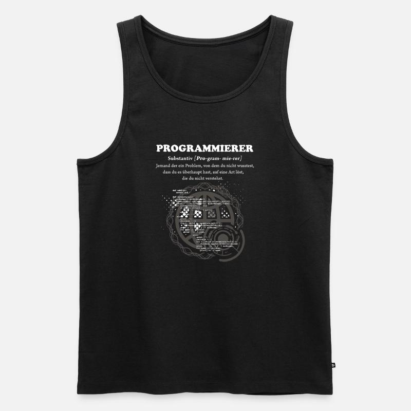 Programmierer Duden - Männer Premium Bio Tank Top - Schwarz